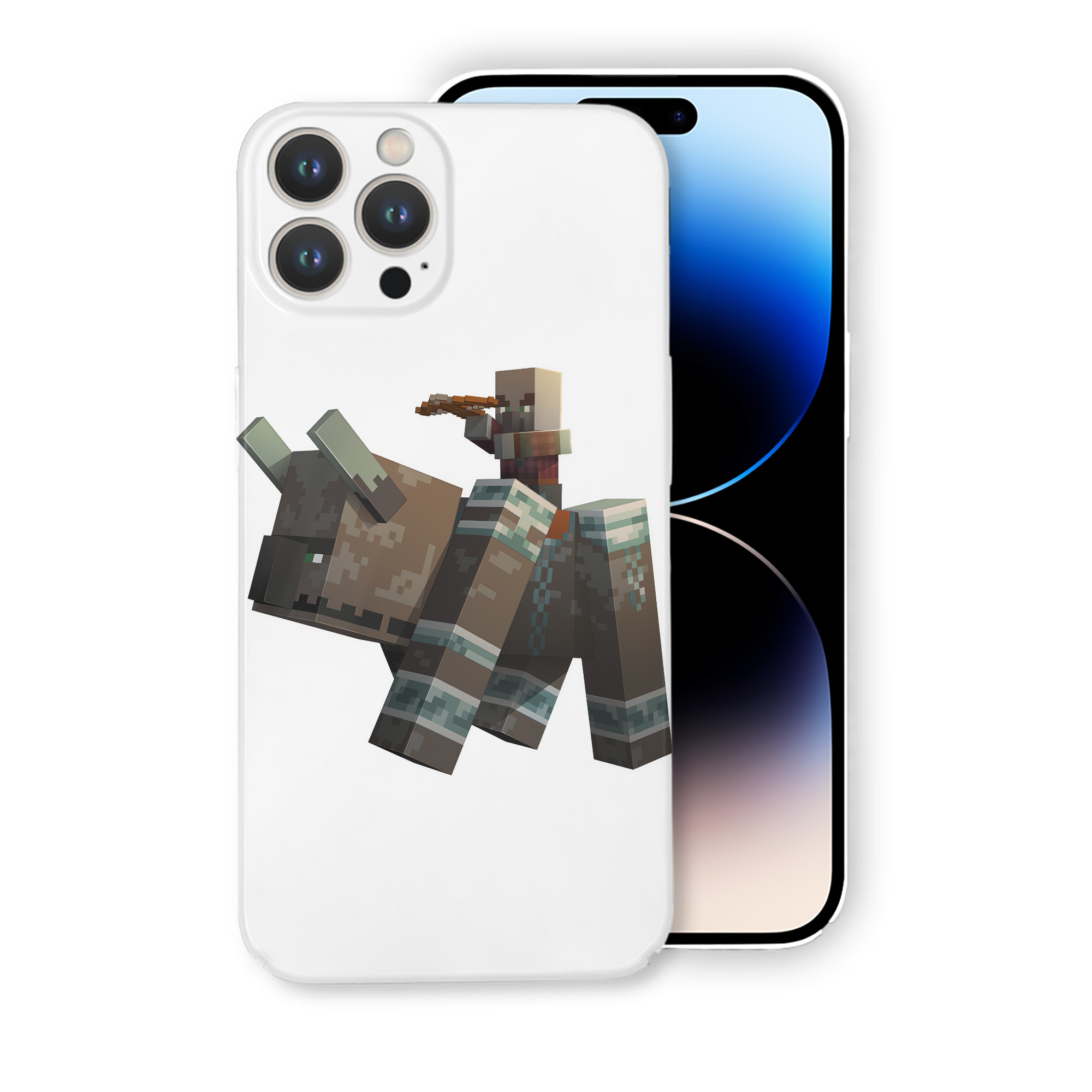 （画像用） マインクラフト ブロックの世界 Minecraft MC Block world 【iPhone 14シリーズ対応】ハードケース